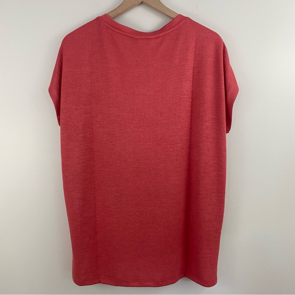 Orvis Dark Orange V-Neck Tunic Top - Picture 5 of 10